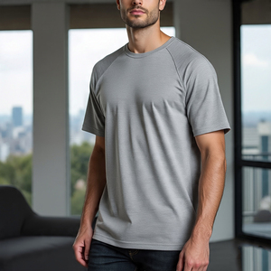 T-shirt à épaules tombantes surdimensionné de haute qualité T-shirt vintage délavé pour hommes - Product Image 4