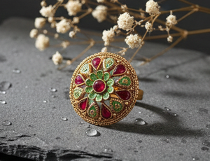 Bague de luxe en diamant américain avec finition en rhodium blanc, conçue comme un bijou élégant pour femmes, idéale pour les soirées - Product Image 3