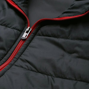 Gilet matelassé pour homme avec logo personnalisé, léger, sans manches, chaud pour l'hiver, veste à capuche, polyester/nylon brillant, gilets matelassés personnalisés - Product Image 4