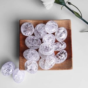 Cristales curativos pulidos naturales de cuarzo y cristal craquelado al por mayor para meditación energética Reiki y decoración del hogar - Product Image 4