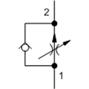 Válvula de control de flujo con compensación de presión totalmente ajustable de Sun Hydraulics con válvula de retención de flujo inverso FDCBLAN - Product Image 1