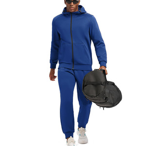 Pantalons de survêtement à capuche pour hommes de haute qualité 100% coton 2 pièces ensemble tenue de sport Logo personnalisé ensembles de survêtement pour hommes survêtements unisexes - Product Image 2