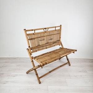 Banco de sofá de bambú sólido para decoración de pasillo de entrada bancos plegables naturales minimalistas OEM aceptar - Product Image 4