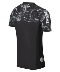 Camiseta Deportiva Negra para Hombre, Diseño Blanco, Impresión por Transferencia de Calor, Transpirable, Absorbe la Humedad, Protección UPF50, 100% Poliéster, Manga Corta - Product Image 4