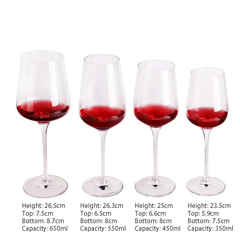 machine pressed personalised lead free tasting hand blown luxury strong red wine glass set dropshipping