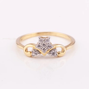 2024แหวนทอง18K ของผู้หญิงสีเหลือง R-10499อัญมณีคลาสสิกเครื่องประดับเบลล่าทำจากประเทศไทย - Product Image 2