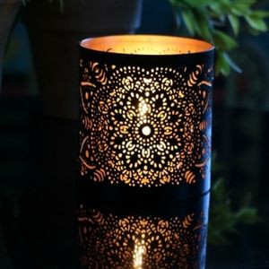 Bougeoir votif en métal noir pour la décoration intérieure Bougeoirs à bougie chauffe-plat de Pâques pour la décoration de salle de mariage Autres bougeoirs - Product Image 6