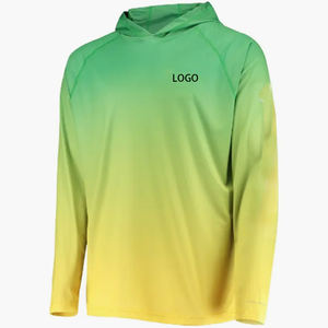 Diseño de logotipo personalizado Sublimado Hombres Protección solar Pesca Sudadera con capucha Upf 50 Camisas de pesca con capucha Pesca al aire libre Camisas de manga larga - Product Image 6