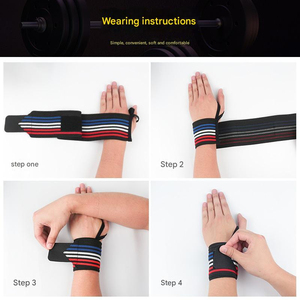 Super Heavy Weightlifting Training <b>Wrist</b> Wraps <b>Wrist</b> <b>Support</b> <b>Gym</b> Cotton Elastic Weight Lifting Polyester <b>Wrist</b> Wraps - Product Image 6