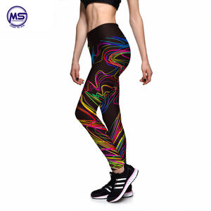 Vente en gros Legging sexy à motif uni pour femme Leggings minces de sport, de yoga et de course pantalons de gymnastique personnalisés respirants à taille haute - Product Image 3