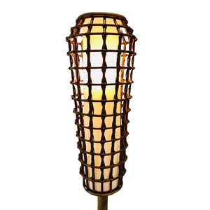 Lámpara de pie de ratán natural de diseño simple, Lámpara decorativa para dormitorio de hotel con pantalla - Product Image 6