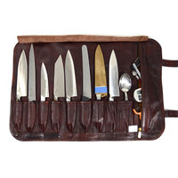 Meilleure vente de sacs à outils en cuir Direct d'usine vente en gros Service OEM sac à outils en forme de rouleau de cuir Durable fabriqué sur mesure