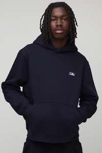 Sweat à capuche en coton et polyester mélangé Pullover couleur unie Slim Fit Sweat à capuche Léger Casual Streetwear - Product Image 6