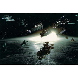 Postcard Featuring Starship Troopers Made of Durable <b>Paper</b> Material - Product Image 1
