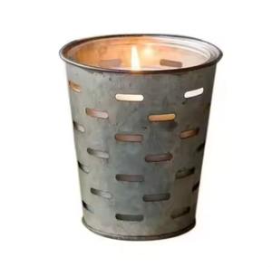 Jars à bougies écologiques faits à la main en métal galvanisé de qualité supérieure et durable - Formes variées, cylindriques élégants pour la maison - Product Image 3