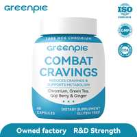 Greenpie Combat Cravings Capsules Chrome Thé Vert Baies de Goji Gingembre Soutien Métabolique Sans Gluten OEM Marque Privée