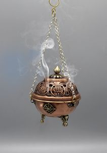 Hanging Gold Metal <b>Incense</b> <b>Holder</b> Stylish and Functional for Home Office Temple and Meditation Decor Wholesale From India - Product Image 4
