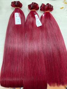 Extensión de cabello alineado con cutícula Cabello de trama de color rojo de calidad de lujo - Product Image 2