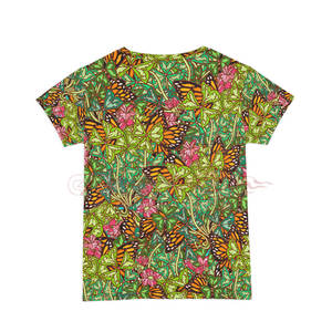 เสื้อยืดพิมพ์ซับลิเมชันสำหรับผู้หญิงเสื้อยืดพิมพ์ลายสดใสโพลีเอสเตอร์แขนสั้นลำลองมีสไตล์ - Product Image 2