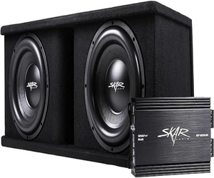 Authentique Haut de Gamme Original Skar Audio Sdr-2X12D4 Double 12 2400 Watts Caisson de Basses Chargé et Aéré & Amplificateurs Disponibles - Product Image 2