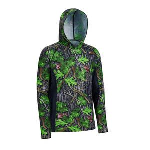 Diseño personalizado para hombres UPF50 camisa de pesca de secado rápido que absorbe la humedad Anti-UV sudaderas con capucha de camuflaje personalizadas camisas de opción de talla grande - Product Image 2