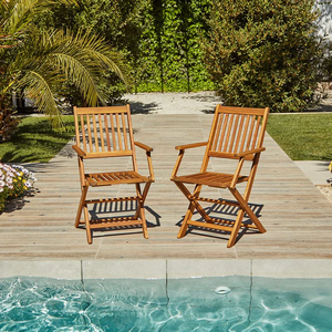 مجموعة من <span class=keywords><strong>2</strong></span> من خشب الارد الصلب لطلاء خارجي مع تشطيب طبيعي - Product Image 1