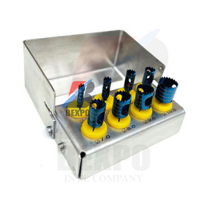Kit de fresas de trefina con revestimiento negro de titanio Juego de 8 piezas Instrumentos de hueso dental - Product Image 6