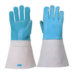 Gants de soudage en cuir pour Stick Tig Mig Forge Gants résistants à la chaleur et au feu Mitaines pour BBQ Doublure souple Gants de soudage TIG - Product Image 5