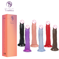 Consolador Productos para adultos Juguetes para adultos para mujeres con ventosas Consolador de simulación suave Tipo manual Consolador realista enchufable