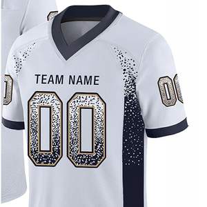 เสื้อฟุตบอลผ้าโพลีเอสเตอร์แบบแห้งเร็วเสื้อฟุตบอลอเมริกันออกแบบโลโก้ได้ตามต้องการ - Product Image 6