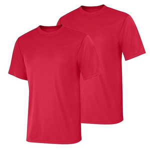 T-shirt pour homme à manches courtes en tissu tricoté, t-shirt personnalisé et conception de logo, col rond, motif uni, t-shirt uni - Product Image 2