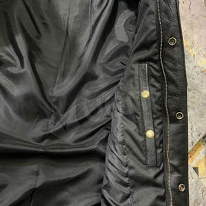 Chaleco de Lona y Cuero Genuino para Hombre, Estilo Casual, Temporada Otoño, Alta Calidad, Ecológico, Secado Rápido, Transpirable, con Cierre - Product Image 3