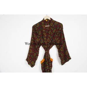 Nouvelle arrivée Robe de kimono en soie Robe de plage Robe de chambre Robe de kimono en soie Robe de demoiselle d'honneur pour femmes - Product Image 2