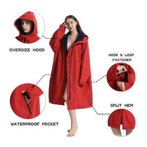 Nuevo diseño profesional logotipo personalizado impermeable Swim Parka chaqueta adulto manga larga largo Parka chaquetas - Product Image 3