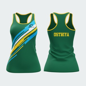 Wholesale Custom Knitted Breathable Quick Dry Eco-Friendly Solid Color Digital Printed Front High Quality Women's Tank Tops - Product Image 4
