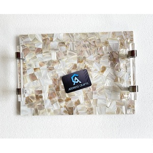 Bandejas de Servicio de Decoración para el Hogar de Lujo, Bandeja de Servicio de Desayuno de Metal Plateado Pulido Espejo para Decoración de Habitaciones, Bandeja de Servicio de Acero para Hotel - Product Image 4