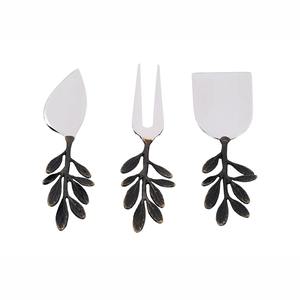 Juego de cuchillos para queso de acero inoxidable Premium, mangos decorativos, diseño Manual portátil para una cena elegante, exhibición de queso gourmet - Product Image 1