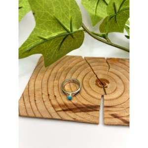 Anillo Navajo Hecho a Mano con Turquesa Sleeping Beauty, Engaste de Plata de Ley, Corte Marquesa, para Uso Diario - Product Image 4
