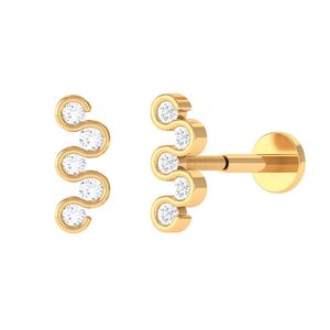 White Pear <b>Stud</b> Lab Grown Diamond <b>Earring</b> With 925 Sterling Silver IGI Certified Casual Wear American Diamond - Product Image 3