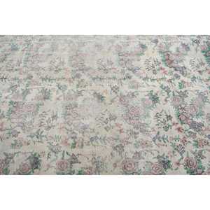 Tapis vintage, grand tapis turc de 6,1 x 8,9 pieds, tapis persan en laine blanche - Product Image 5