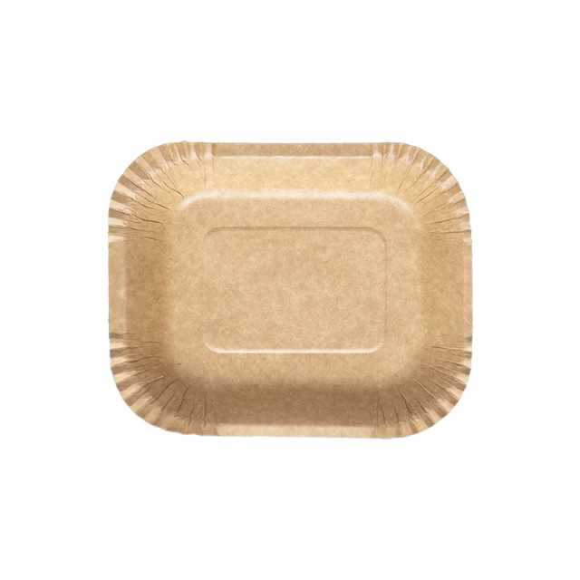 Wholesale DK Pack 16x19cm Eco Disposable Biodegradable Kt Paper Plates Custom Logo Private Label Rectangular Party Bowls Turkey