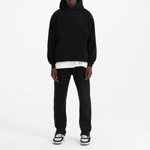 Chándal de algodón de alta calidad, chándal personalizado esencial de gran tamaño, pantalones de chándal y conjuntos de Sudadera con capucha personalizados en blanco de peso pesado - Product Image 6