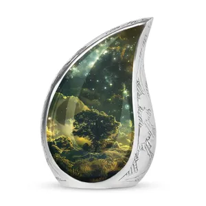 Urna Funeraria Elegante de Estilo Americano Stellar Serenity con Acabado de Alto Brillo, Capacidad de 200 Pulgadas Cúbicas, Diseño y Color Personalizables - Product Image 1