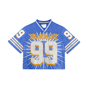 Camiseta de fútbol americano de alta calidad, el mejor uniforme transpirable con mangas cortas y características de talla grande - Product Image 1