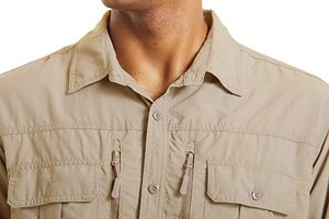 Camisa Cargo Ligera para Hombre, Antiarrugas, Transpirable, de Alta Calidad, Estilo Safari Otoñal, Último Diseño, Gran Venta - Product Image 5