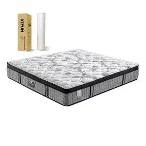 Yaylı yatak yatak kral en iyi fiyat yatak lateks yastık üst bellek köpük roll up kutusu yatak