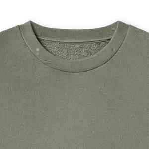 Sweat-shirt à col rond personnalisé 100% coton Sweat-shirt à col rond surdimensionné en molleton français Sweat-shirt uni Streetwear Luxe Sweat-shirt à capuche délavé à l'acide - Product Image 4