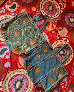 Nouveau sac seau en toile de coton brodé à la main, style bohème vintage Suzani, avec deux poignées, pour femme, idéal pour le shopping et l'usage quotidien - Product Image 6