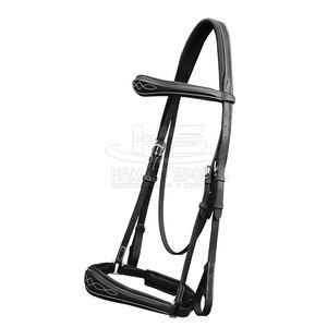 บังเหียนม้าหนังที่มีหัวเป็นรูปบังเหียนม้าโค้งเล็กน้อย - Product Image 1