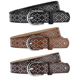 Cinturón informal personalizado para mujer al por mayor, piel de vaca auténtica de alta calidad, acero duradero, respetuoso con el medio ambiente, ligero - Product Image 1